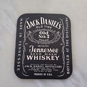 Jack Daniels Old No. 7‎ Brand Whiskey Bar Coaster Black Tennessee Distillery